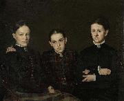 Jan Veth Cornelia, Clara en Johanna Veth, the three Sisters of the Artist France oil painting artist